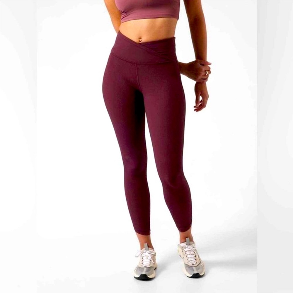 Athleta elation crossover ribbed leggings